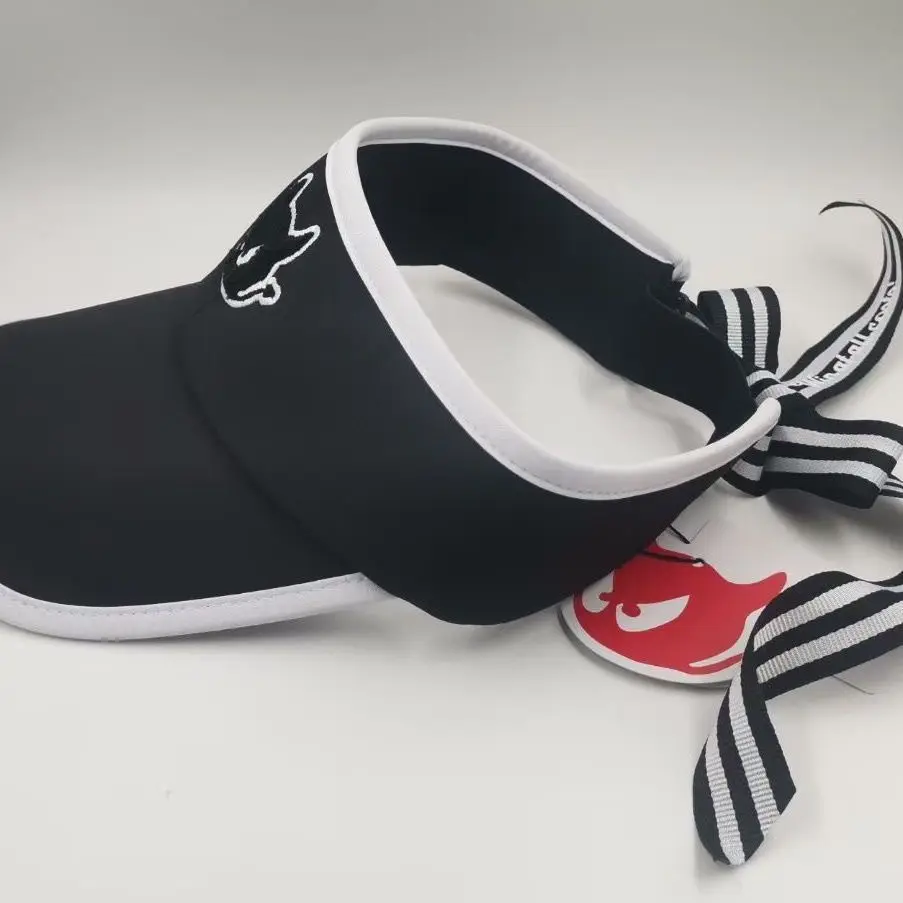Ademend golfvizier voor dames, mode-zonnehoed met strik, verstelbare hoofddeksels voor buitensporten