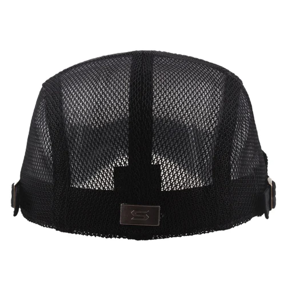 New Men\'s Breathable Mesh Ivy Hat Berets Unisex Women Summer Newsboy Cap Adjustable Outdoor Sports Cabbie Hat