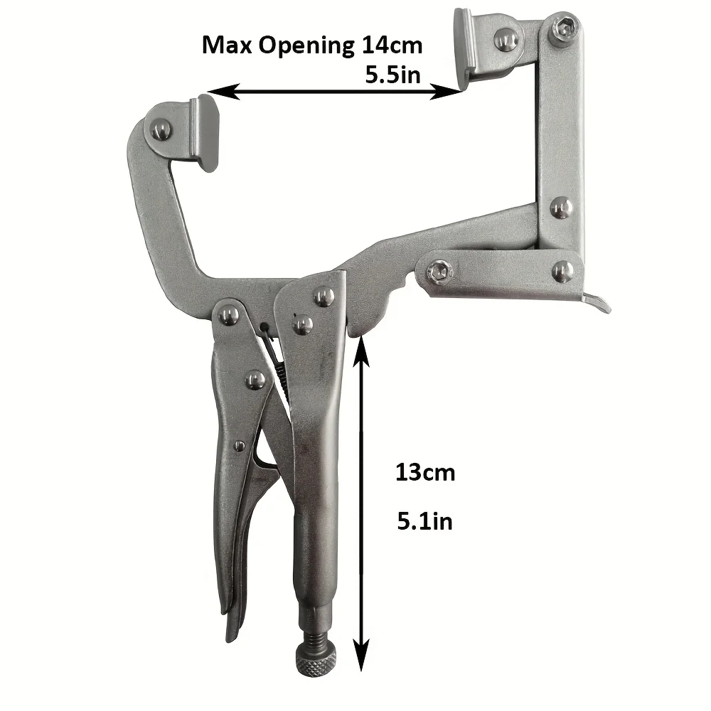 10 inch C-Clamp 4-Point Locking Pliers Quick Adjustable Width of C-Clamp Holding from 2in. To 5in. Locking Pliers