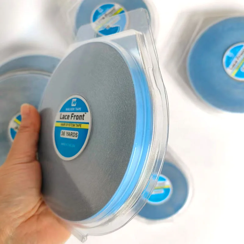 36YARDS Hair SystemsTape For Lace Front Blue Double Sided Wig Tape For Hair Extensions Adhesive Tape Wig Styling Tools