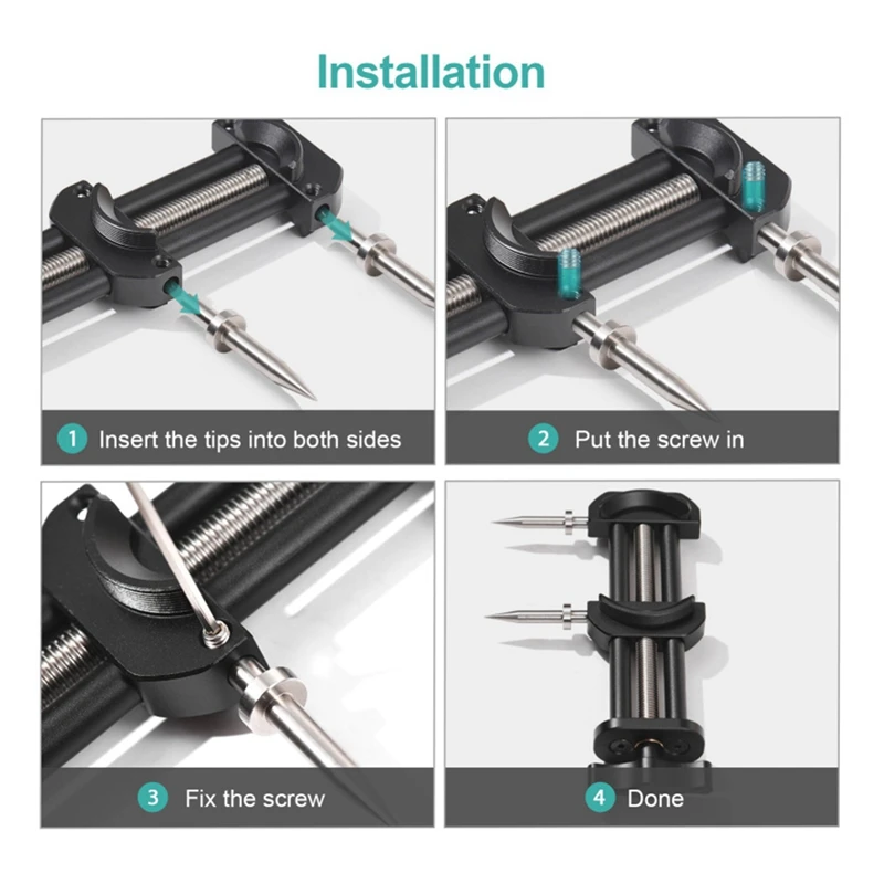 Camera Repair Tool With Detachable Flat & Pointed Tips For Camera Lens All Metal Lens Repair Set With 6 Tips 8 Screws