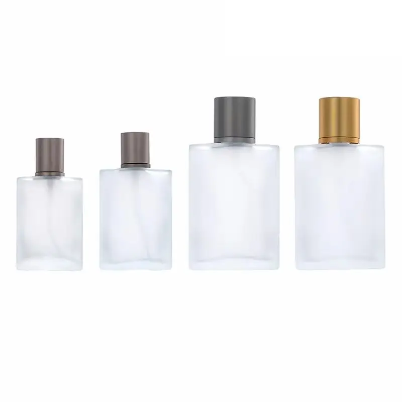 10Pcs Refillable Bottles Empty Glass 30ml 50ml 100ml Atomizer Cosmetic Packaging Portable Frost Glass Perfume Mist Spray Bottles