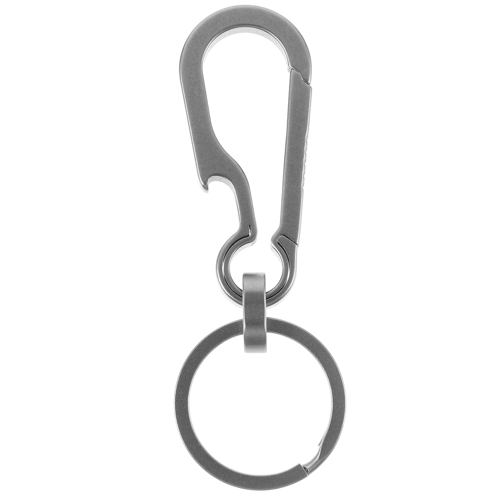 Titanium Alloy Keychain for Men and Women Waist Ring (bottle Opener Style) Carabiner Keys Small Minimalist Heavy Duty Clips