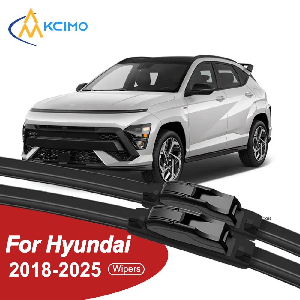 

Quiet Beam Wiper Blades for Hyundai Kona OS SX2 2018-2025 Noiseless Windshield Washer OEM Fit All-Season Car Accessories