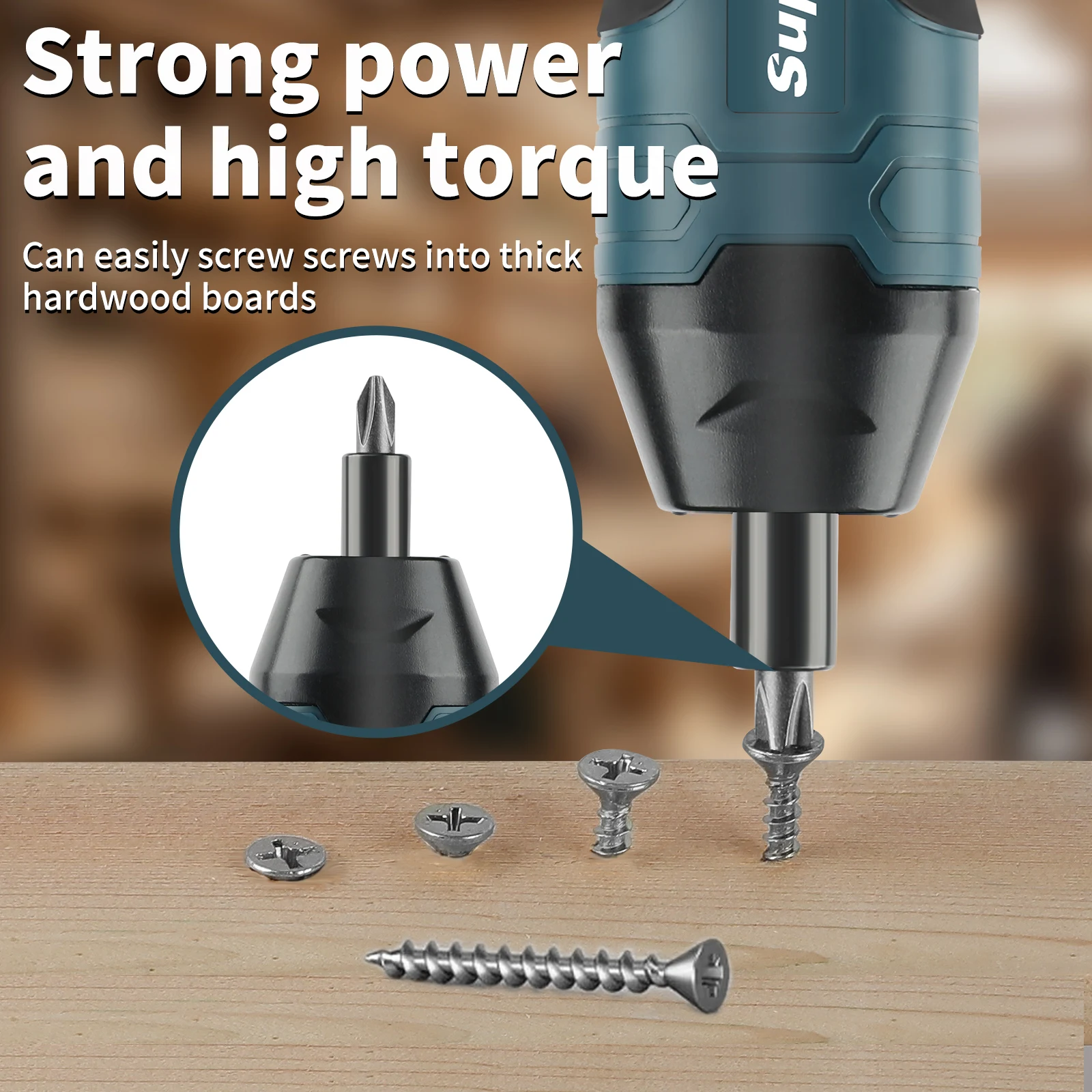 SuperPan Adjustable Torque Screwdriver Rechargeable LED Worklight Appliance Repair Wireless Screwdriver Tool