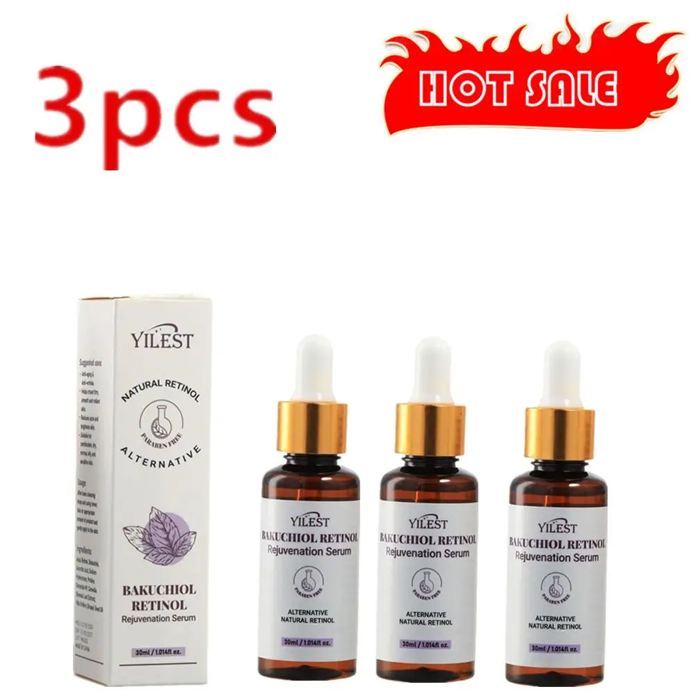 3 szt. Serum z retinolem Venature Bakuchiol esencja z retinolem przeciwzmarszczkowa świecąca skóra zmniejsza trądzik serum do twarzy do twarzy 30ml