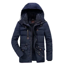 Men Winter Jacket Thicken Warm Parka Windbreaker Coat Military Outwear New Male High Quality Hooded Overcoat Big Size