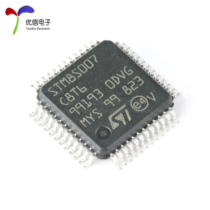 5PCS original authentic STM8S007C8T6 LQFP-48 24MHz/64KB flash memory / 8-bit microcontroller -MCU