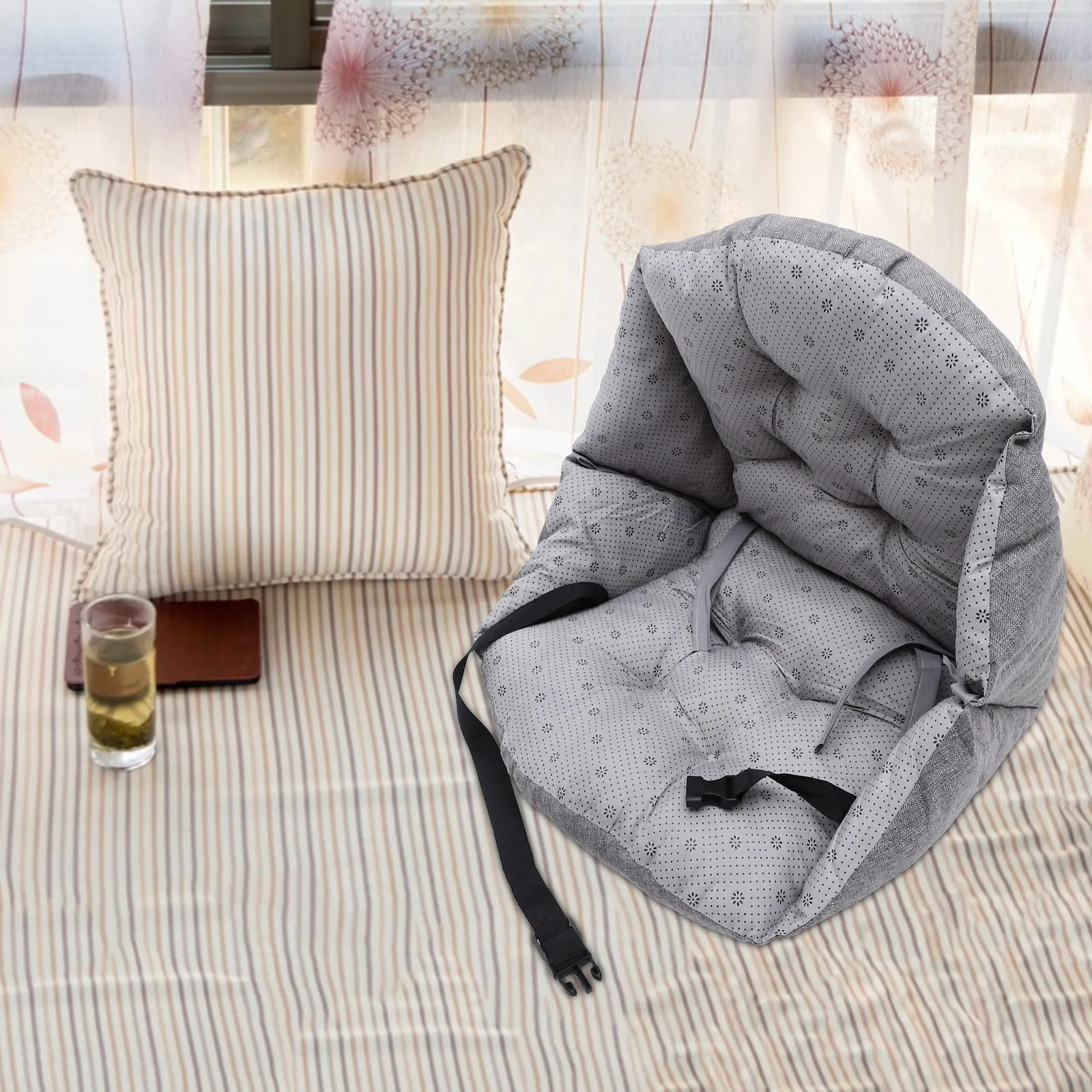Thick Back Cushion for Lumbar Support Easy Install Clean Breathable Rebound Anti-Slip Winter Warmer Home Office Bedroom Living