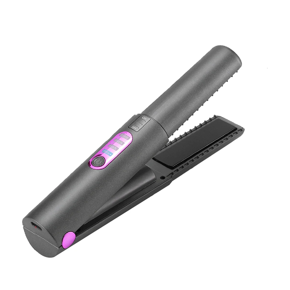 Hot sale Cordless Hair Straightener, Flat Iron 2 in 1, Portable with USB-C Rechargeable 5000mAh Battery, Ceramic Plate Grey