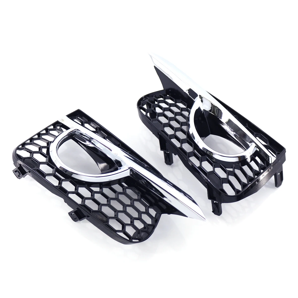 

With NO Intelligent Cruise Control Fits For 2014-Up Infiniti Q50 Base Models 1 Pair Ventilated Headlight Guards Grilles