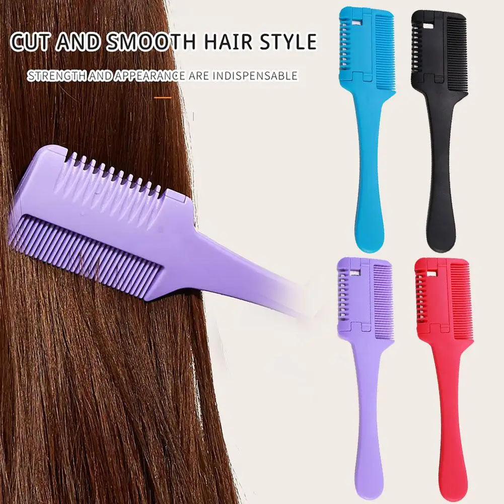 

Безопасная расческа-триммер для стрижки волос для взрослых и детей, инструмент для самостоятельной стрижки челки, портативная расческа для стилистов
