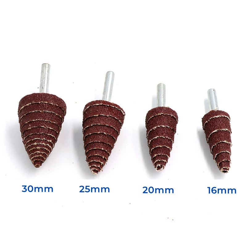 6mm Shank Sandpaper Grinding Sanding Head 15~80mm Flap Polishing Wheel Discs Mandrel For Rotary Mini Drill Tools