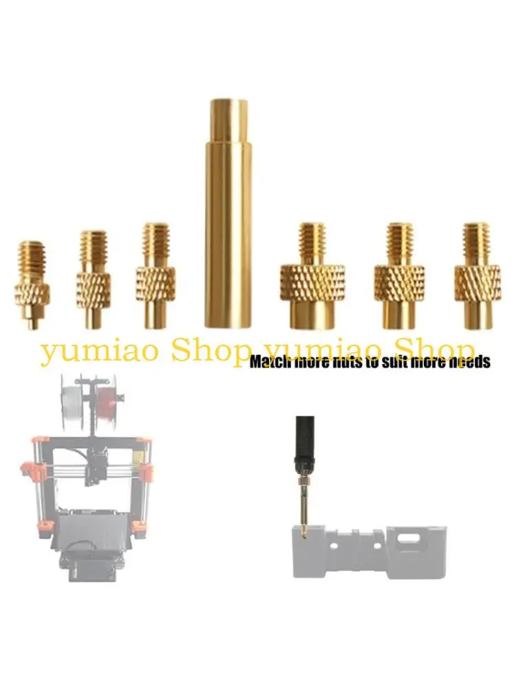587B Brass Heat Insert Nut Iron Tip Set for Soldering Iron 2 to 8 3D Printing Tool