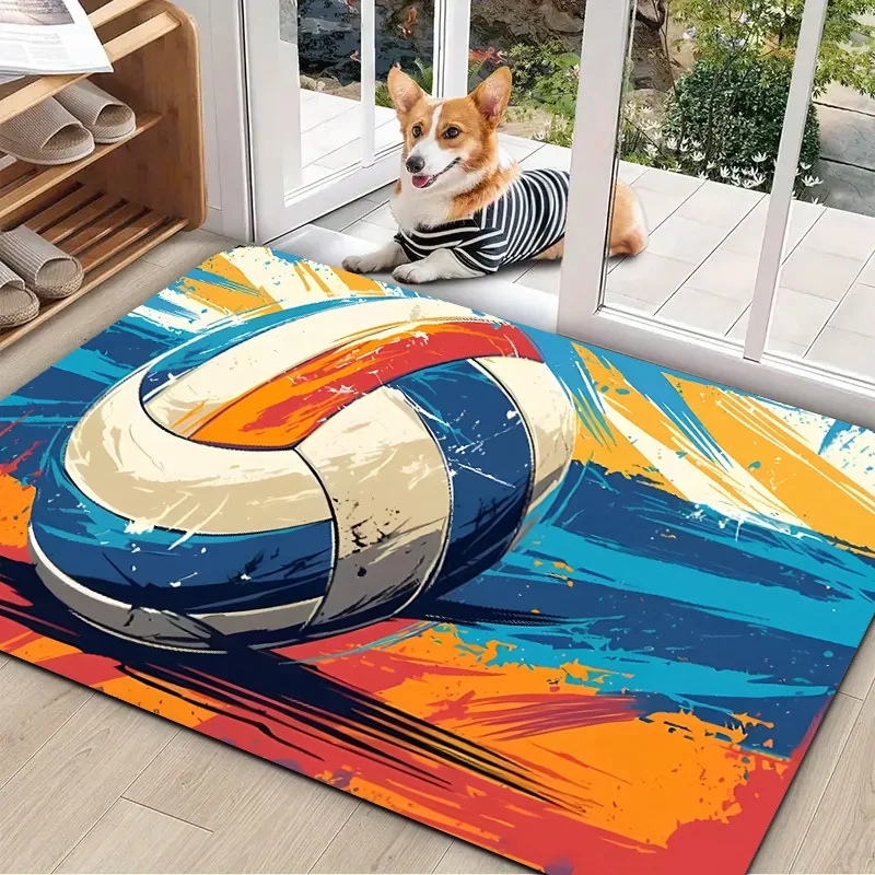 Amalfi Lemon Tile Doormat Mediterranean Blue Floral Pattern Welcome Mat Cute Fruit Entrance Rug Outdoor Indoor Door Floor Mat