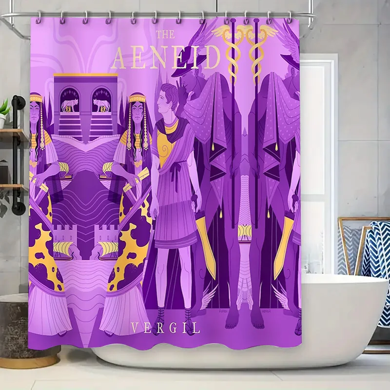 Ancient Greek Mythology Shower Curtain Roman Empire God Zeus Poseidon Decor Bath Curtain Home Decor Wall Tapestry Gift