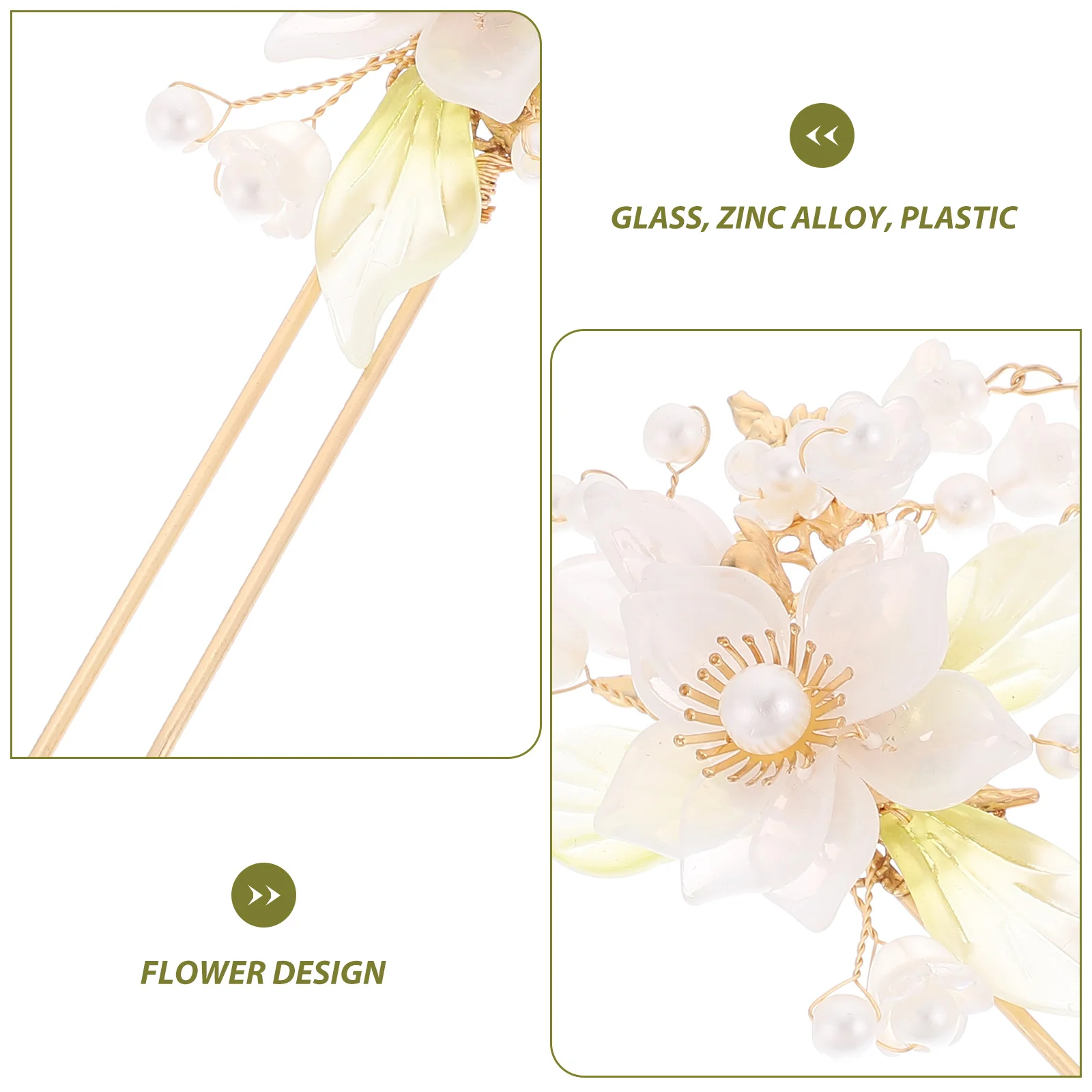 

Vintage Hairpin Chinese Sticks Floral Decorations for Buns Hair Chopsticks Long Hair Women Bridal Bead Tassel Hanfu Accessories