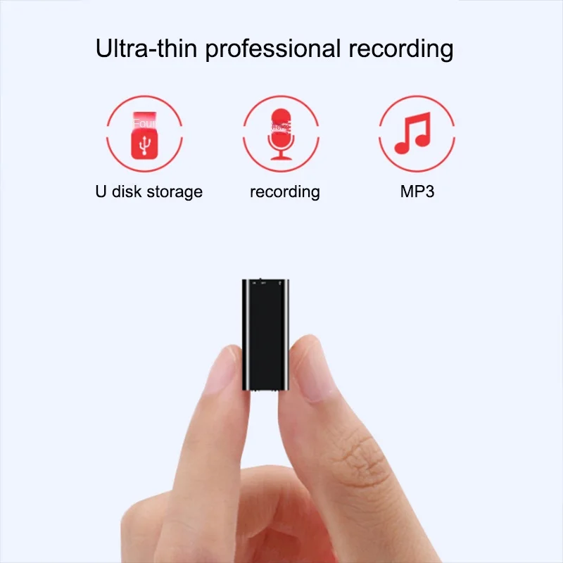 32GB Mini Activated Voice Recorder Espia Digtal Sound Record Voice-controlled 4-64G Dictaphone MP3 Player