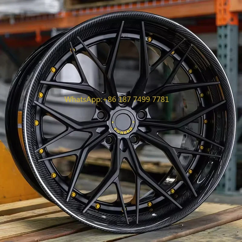 

Новые глубокие тарелки с черной карбоновой губой, 2/3 шт., кованые колеса из алюминиевого сплава 5x112/5x1143, 100 мм, 15-24 дюйма, универсальная установка