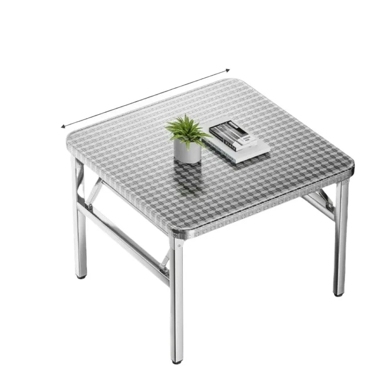 

Stainless steel folding table portable barbecue outdoor stall night market simple dining rectangular