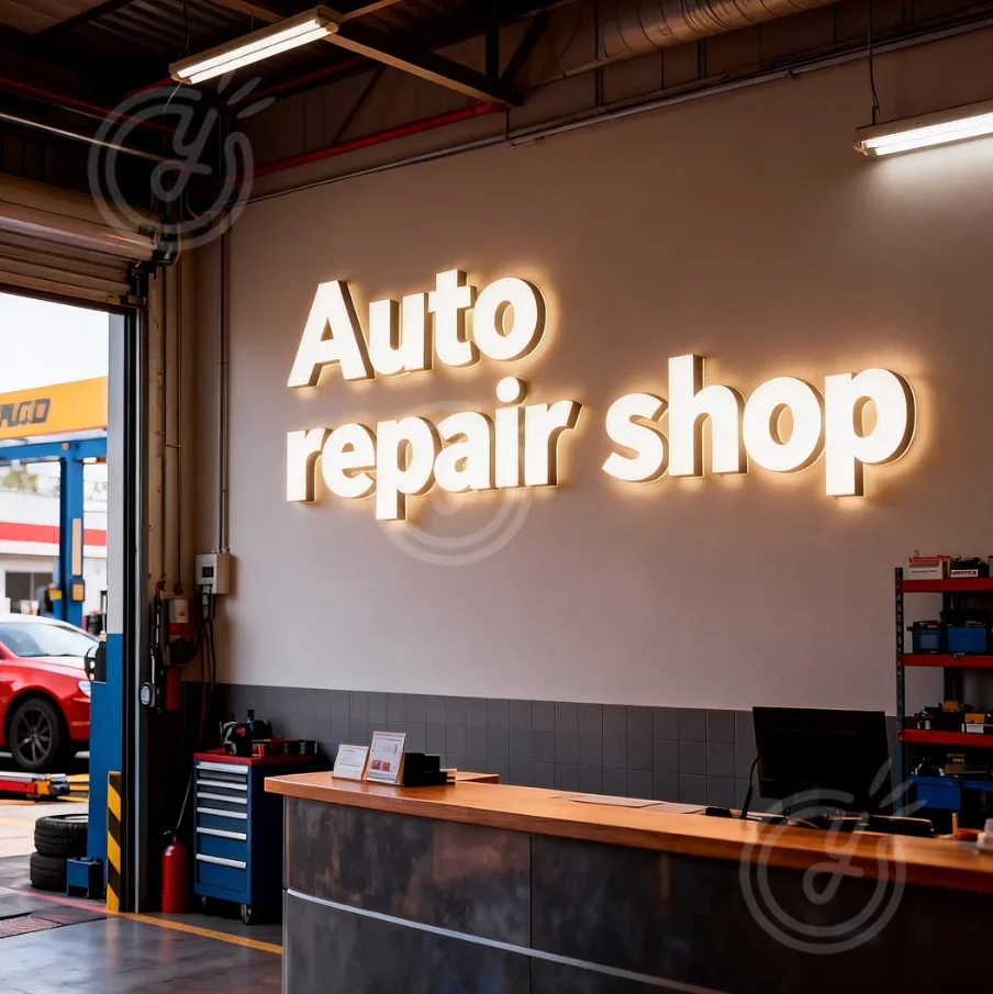 ป้ายโลโก้ร้านซ่อมรถยนต์แบบกำหน - Auto Repair Shop Logo บทวิจารณ์และราคา
