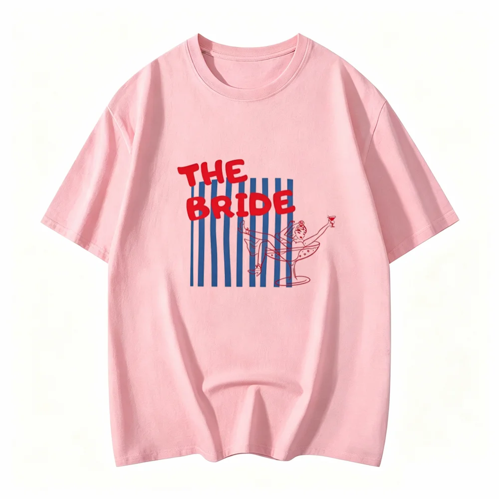 The Bride Club Junggesellinnenabschied T-Shirt Damen Retro Grafik T-Shirt Brautparty Brautjungfern-Team Oberteile 2027 Hochzeitsoutfit – Detail 4