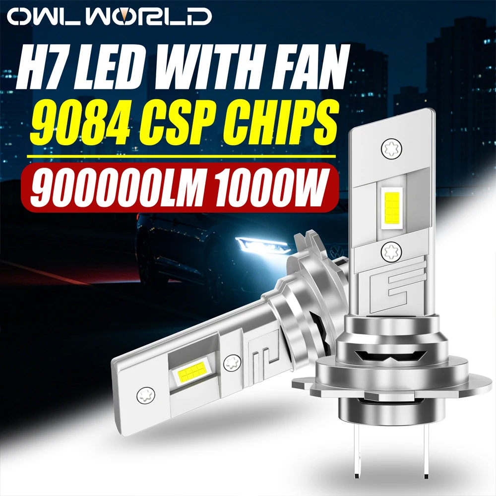 

Upgraded H7 LED Headlight 9084 CSP CHIPS 1000W Super Bright h7 Headlamp Wireless Plug And Play CANBUS Auto Car Lights 6000K 12V