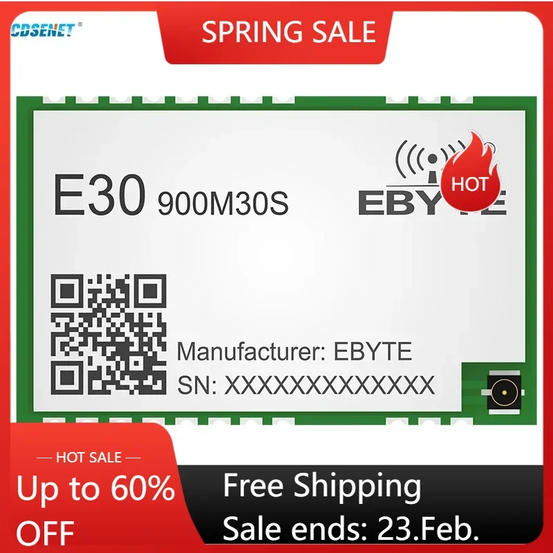 SI4633 868 МГц 915 МГц RF беспроводной модуль SPI на большие расстояния 5,6 км 30 дБм для умного дома WEAR VR RFID CDSENET E30-900M30S