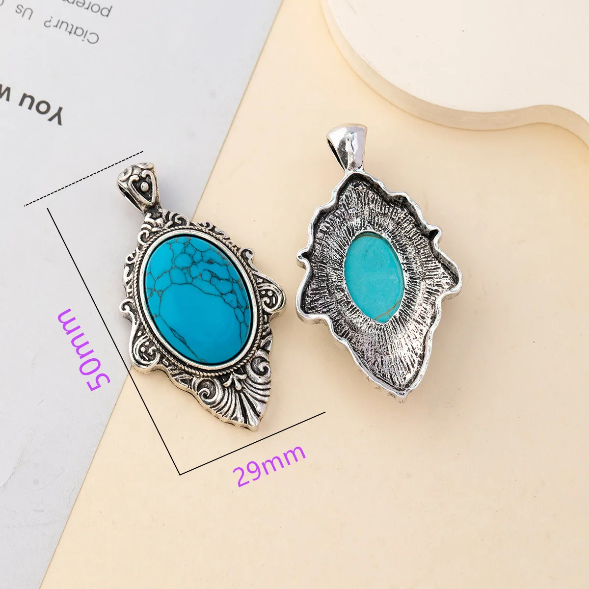 Exquisite Natural Stone Pendant Charms Natural Amethyst Green Aventurine Pendant for Women Jewelry Making DIY Necklace 55x30mm