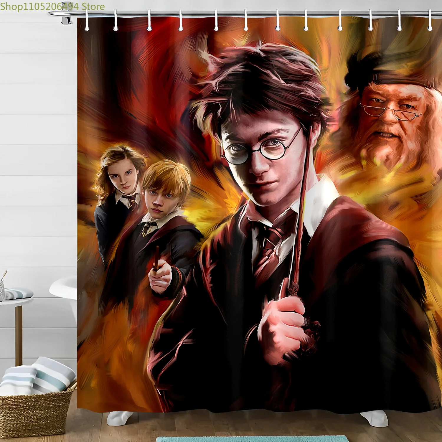 

Подарок на День святого Валентина от Warner Bros. Представлено волшебным трио-набором: шторка для душа с тематикой волшебного мира.