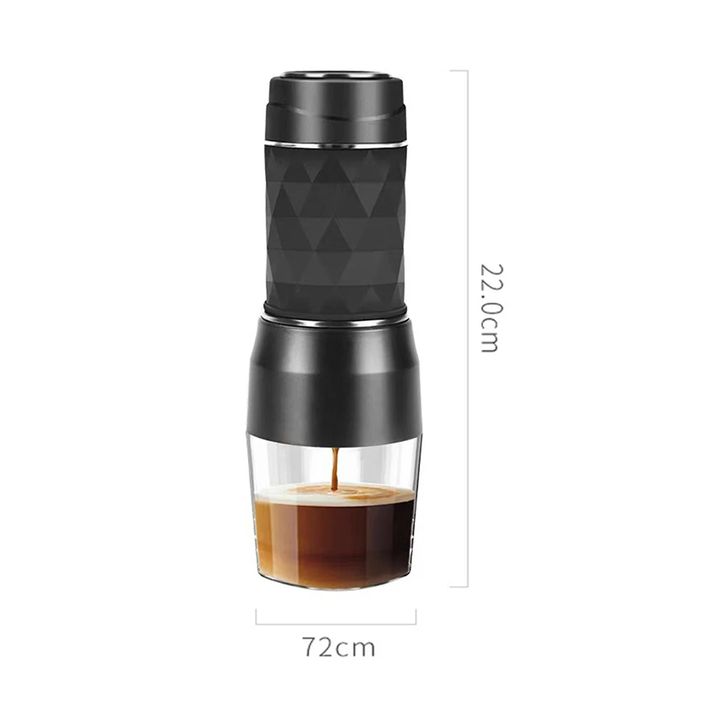 Tripresso Mini Portable Coffee Machine Espresso Coffee Maker Hand Press Capsule Ground Coffee Brewer for Home Travel and Picnic