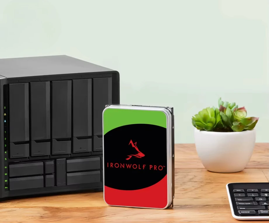 

Sea Gate 12TB Iron Wolf Pro 3.5 SATA NAS Hard Drive High Speed Desktop and NAS Server Storage Model ST12000NT001 Used