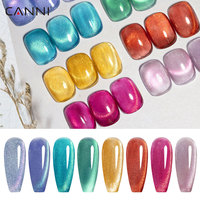 CANNI Nail Gel Polish Kit 9ml HEMA FREE Galaxy Glitter Cat Eye Gel Polish Gorgeous Color Semi Permanent Soak off UV LED Nail Gel