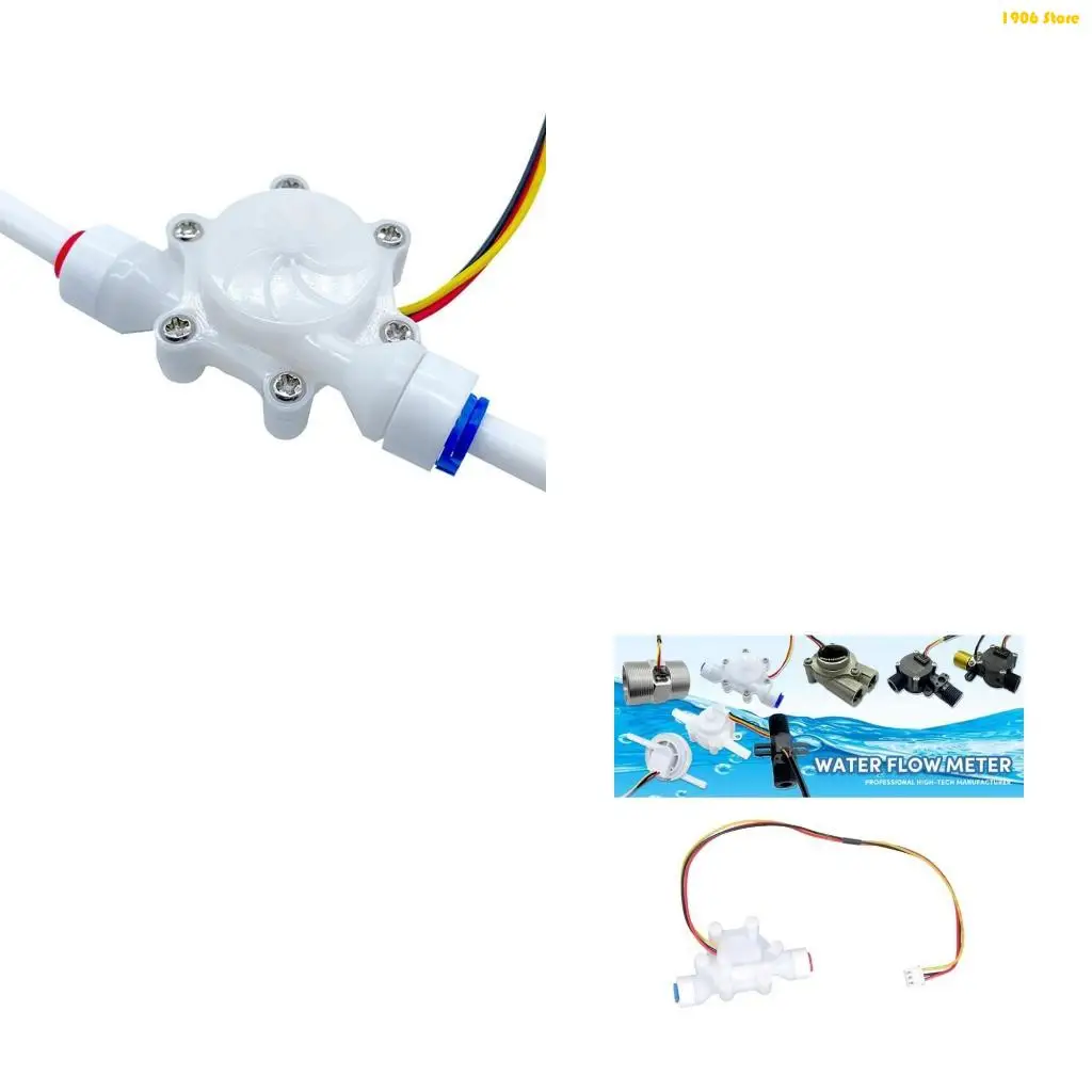 U1JB 4 DN8 Fluidmeter Counter for Water Dispenser Liquid Flowmeter 0.25-2.5L/Min Hall Effect Meter Water Meter