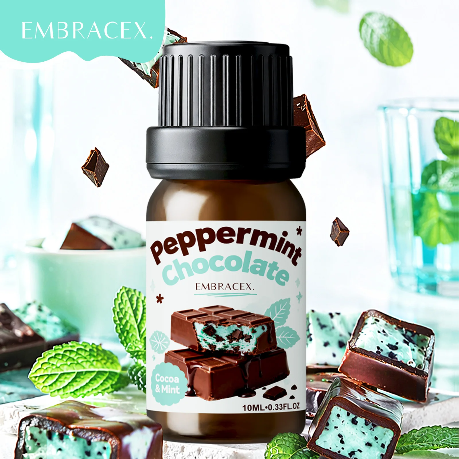 10ml Peppermint Chocolate Fragrance Oils Sweet Gourmet Fragrance Oil For Humidifier Diffuser Candle Making Home Aroma Gift