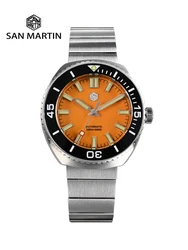 San Martin 2025 New 40mm Enamel Dial Men Dive Watch Original Design NH35 Automatic Mechanical Waterproof 200m Luminous SN0045