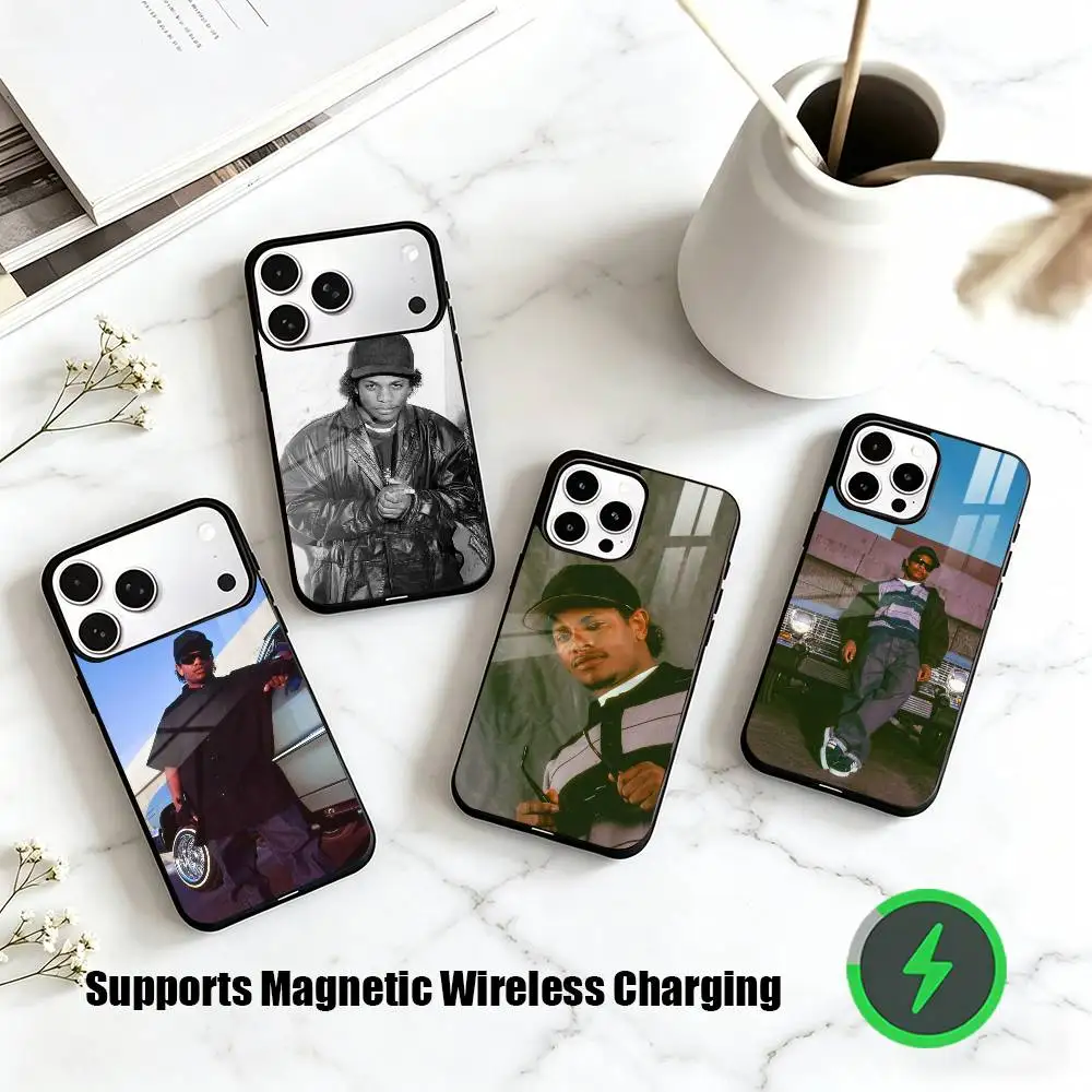 

E-Eazy Hip Hop Print Phone Case For iPhone17,16,15,14,13,12,11 Plus,Pro Compatible with magnetic wireless charging