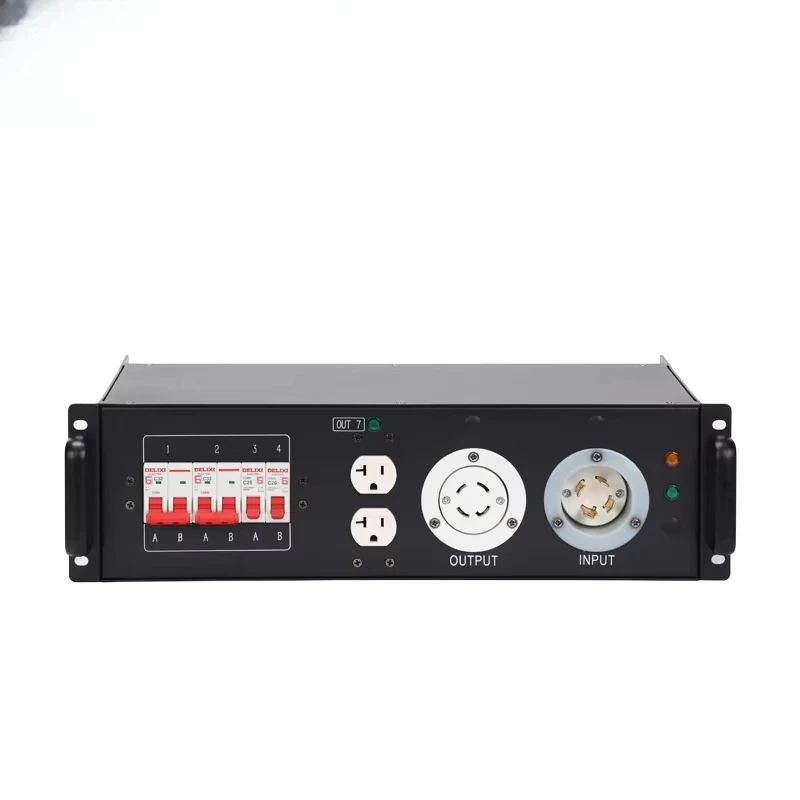 4CHS L6-30 220V + 3CHS Edison 110V Output Distribution Box L14-30 220V Input and Output Power Distribution Aluminum