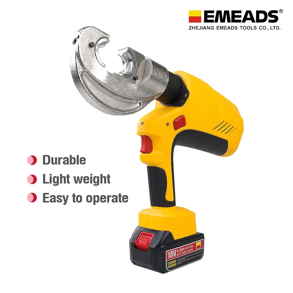 Emeads EBS-300B Hydraulic Battery Crimping Tool With OLED Display 60KN Output Alloy Steel Construction 240V 32mm Stroke