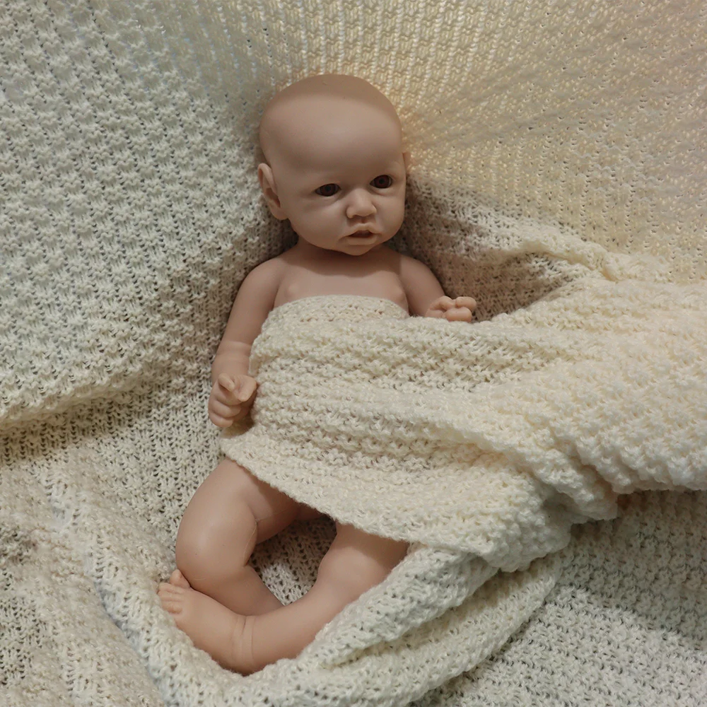 18 pollici non verniciato carino pelle africana neonato coccolone pieno platino Silicone corpo Bebe ragazza nera bambola rinata fatta a mano 3D
