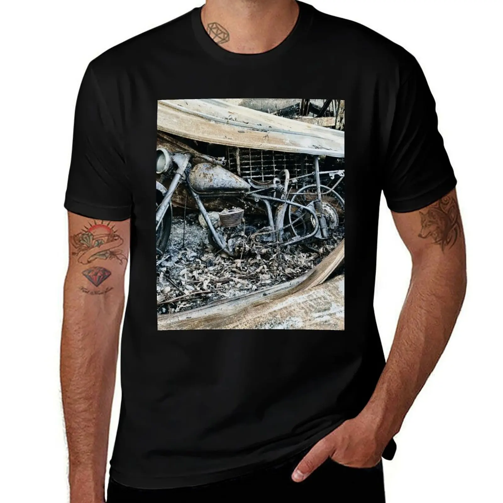 

Burnt BSA Bantam Motorbike 2 T-Shirt anime tshirt t shirt man cotton printed t shirts for man T-Shirt