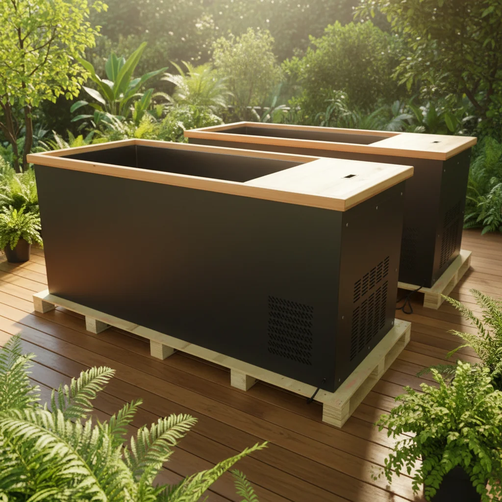 

Портативная ванна для льда для взрослых, с охлаждающим фильтром, вертикальная ванна для льда для массажа, спа-бассейна, из соснового дерева