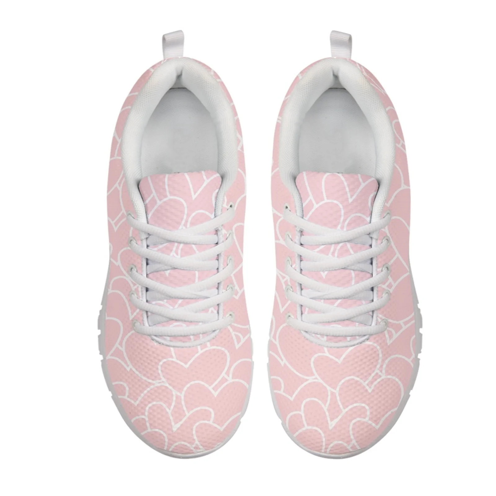Coloranimal Cute Cat Heart Womens Air Mesh Sneakers, Breathable Athletic Trainers for Running Walking and Tennis Sports