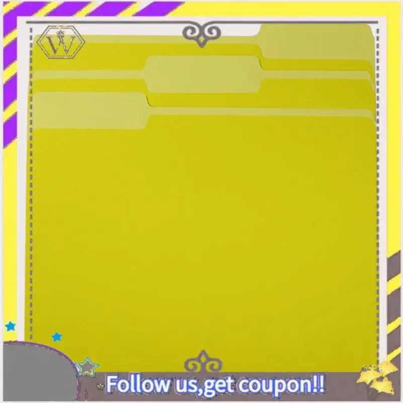 New Manila Color Five-Color Single-Page Folder Paper Storage Folder Single-Piece Folder Office Data Classification