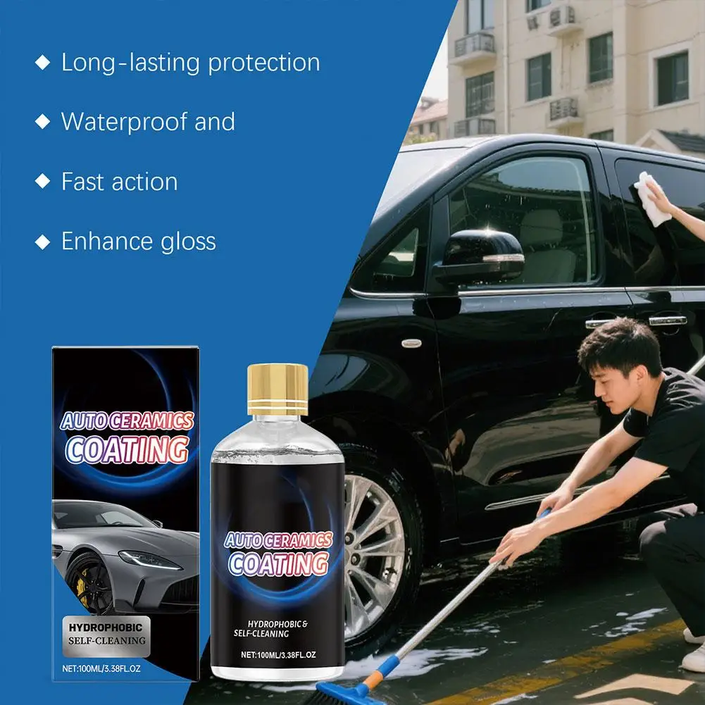 100ml Car Ceramic Coating Agent UV Resistant Waterproof Auto Paint Protection Mirror Shine Nano Coating For Car Paint/Glass A2B3