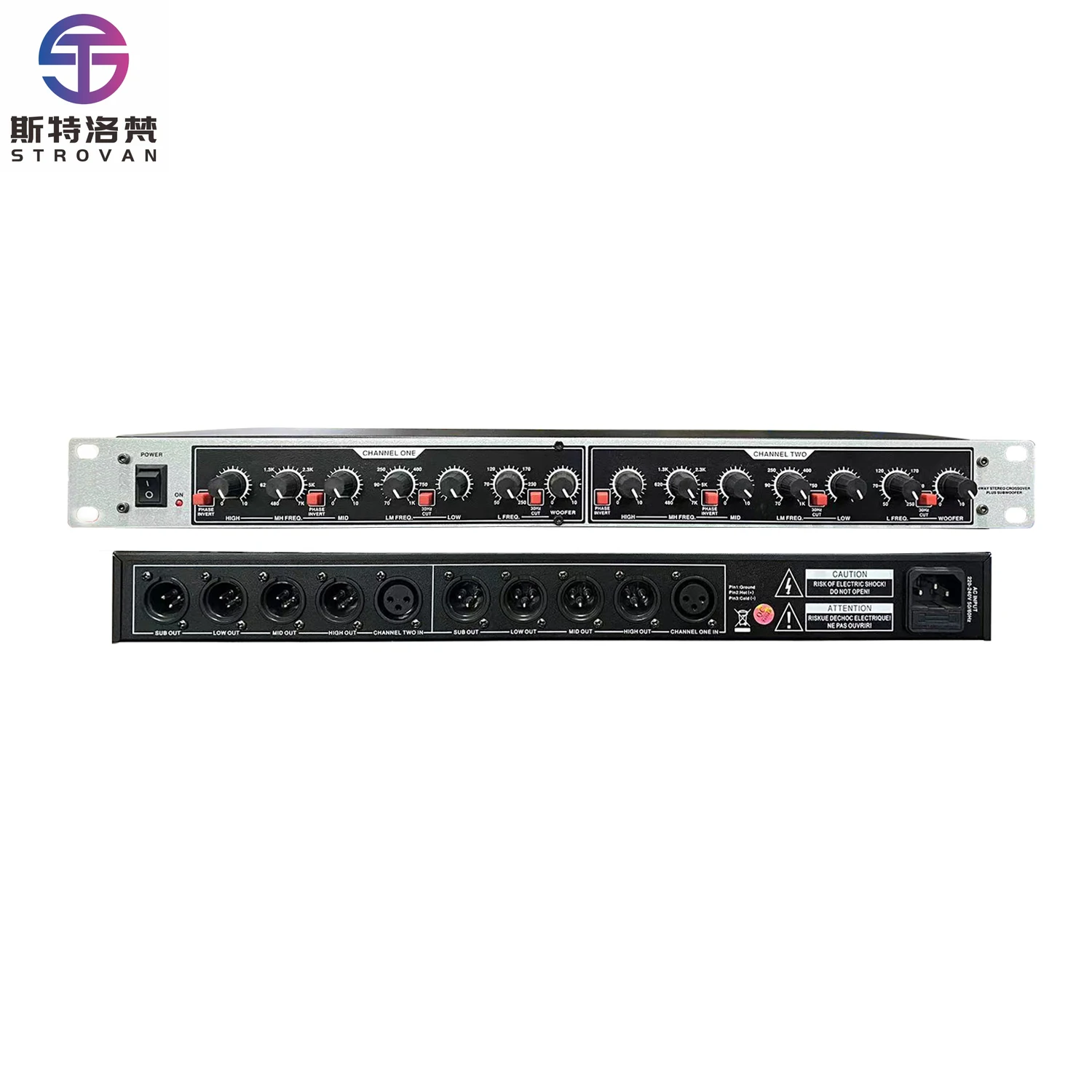 

224XL 4-Way Audio Crossover Subwoofer 2/4 Crossover Audio Professionnel for Stage Performance