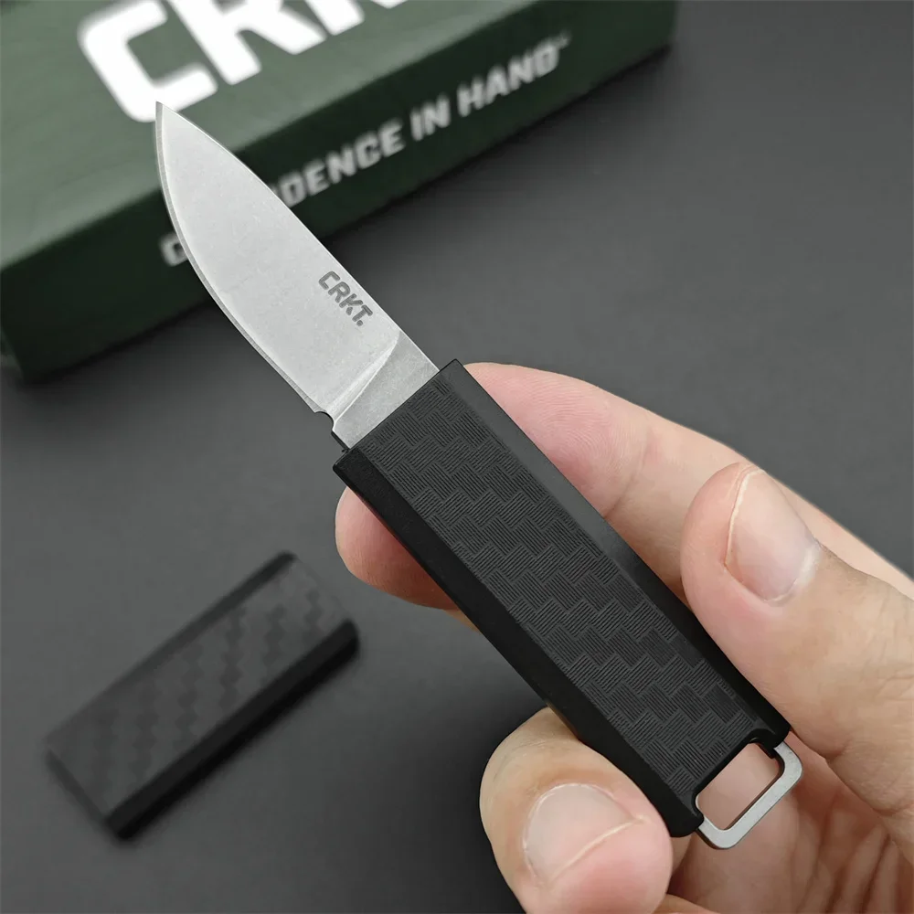 CR2425 Small Fixed Blade Knife MINI Knife 8Cr13Mov Blade Nylon Fiber Handle Outdoor EDC Survival Camping Hiking Hunting Tool