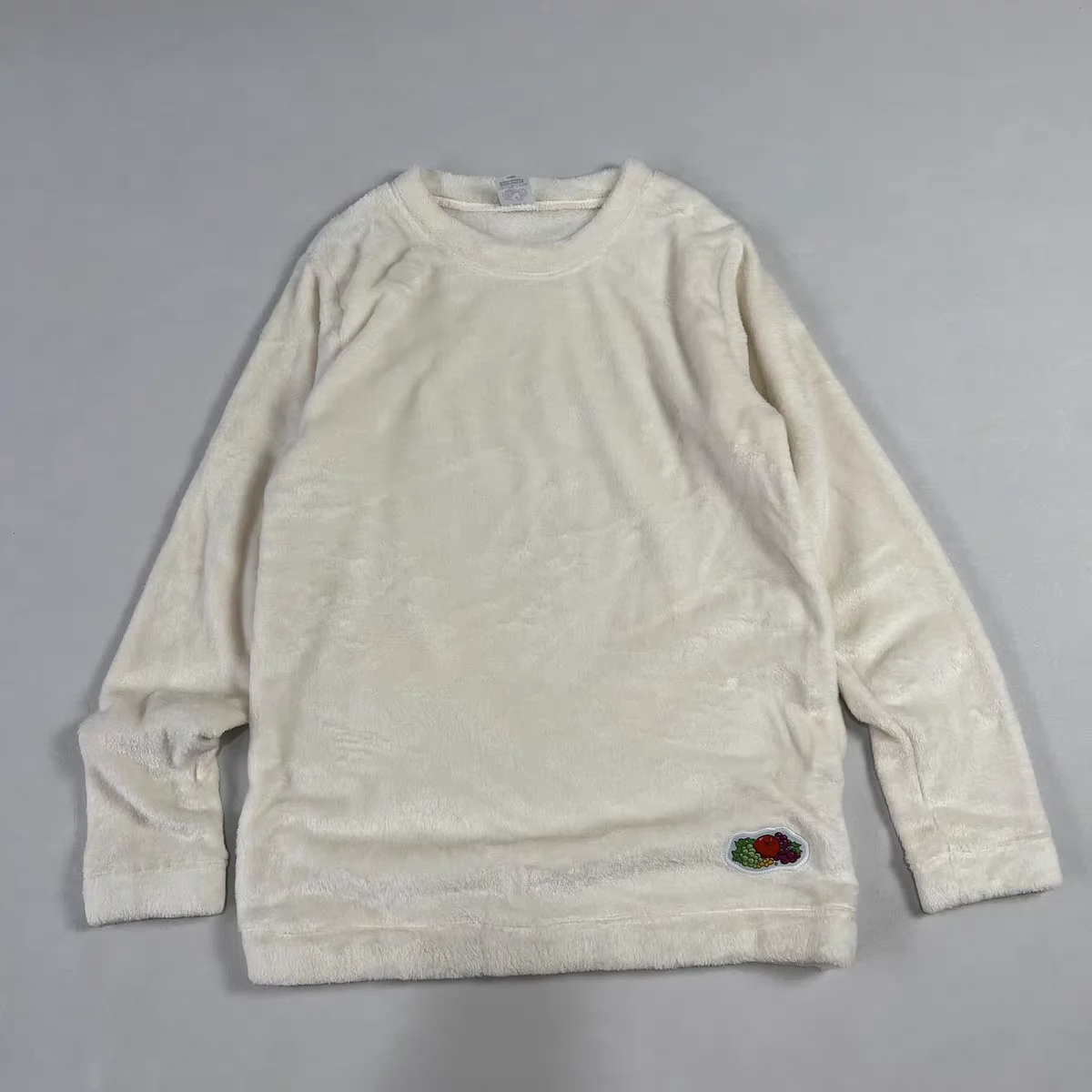 

Повседневный свитшот с круглым вырезом и фруктовым принтом, свободного кроя, для дома, из полиэстера, с длинными рукавами, зимняя коллекция, женский топ