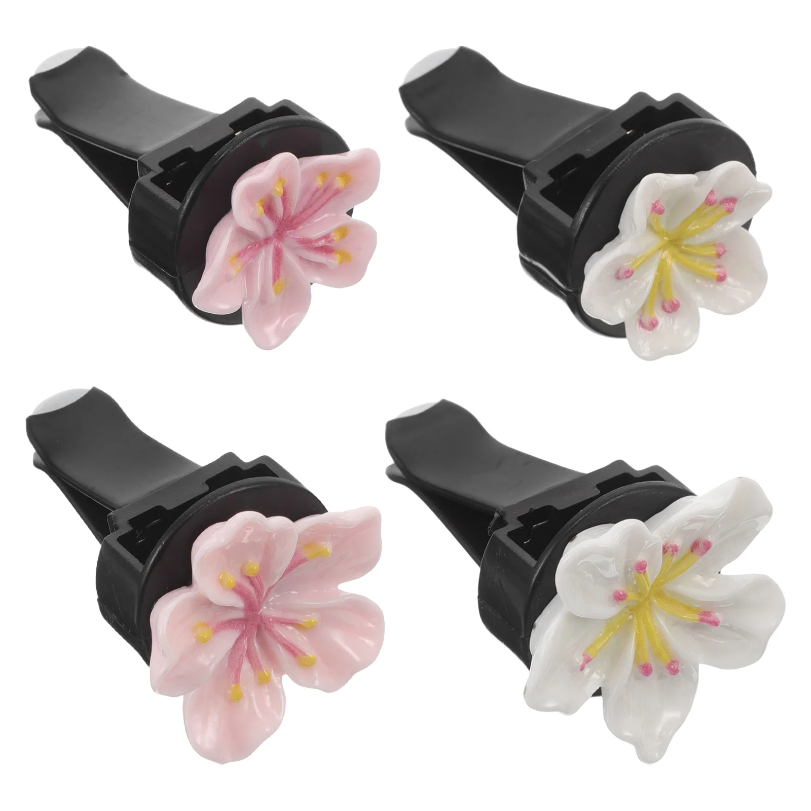 

4 Pcs The Flowers Car Aromatherapy Clip Electric Vehicle Handlebar Cleaning Nozzle Plastic Multi-function Air Conditioning