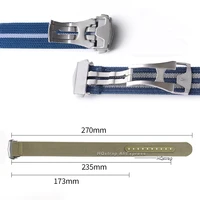 Bracelet de montre en Nylon 20mm 22mm pour Omega pour Swatch ceinture étanche Sport boucle pliante bracelet de montre hommes femmes montres accessoires 6